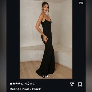 NWT! JAUS • Celine Gown Black • Size M